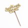 Topper wooden "beloved mother" Golden give beautifully 14.4x7.7 cm