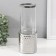 Ceramics candlestick, glass for 1 candle "Noir. Cylinder" d = 7.5 cm silver 9x9x24 cm