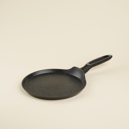 Pancake pan aluminum with anti -stick coating SL Home, D = 22 cm, h = 1.6 cm, induction, black color-1