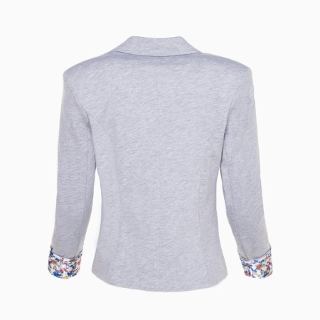 Jacket for a girl, color gray melange, 128-134 cm (size 36)-2