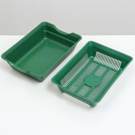 Deep toilet with a mesh of 36 x 25 x 9 cm, green-2
