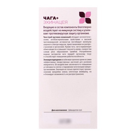 Chaga Plus phytobals without sugar, glass bottle, 100 ml-3