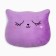Decorative Ethel Pillow "Cat", purple color, 48x38cm, velor, 100% polyester