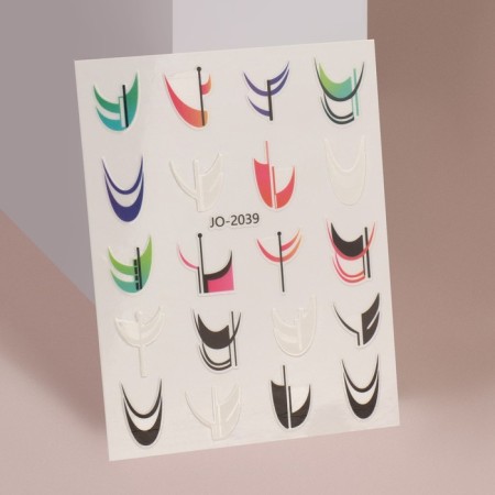Nail stickers "Bright pattern", multi -colored