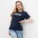 Female T-shirt, dark gray color, size 52