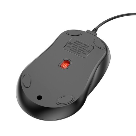 Borofone BG4 mouse, wired, optical, 1000 dpi, 1.5 m, USB, black-2