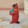Dymkovo toy "Bear with a flower, with a rooster, with harmony", 11 cm, mix