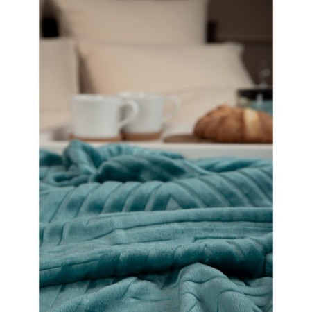 Texrepublic blanket, size 200x220 cm, turquoise color-7