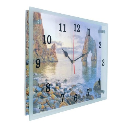Carty clock is wall-mounted, series: sea, "Rockure-Vorota by the seashore", discrete move, 25 x 35 cm-4