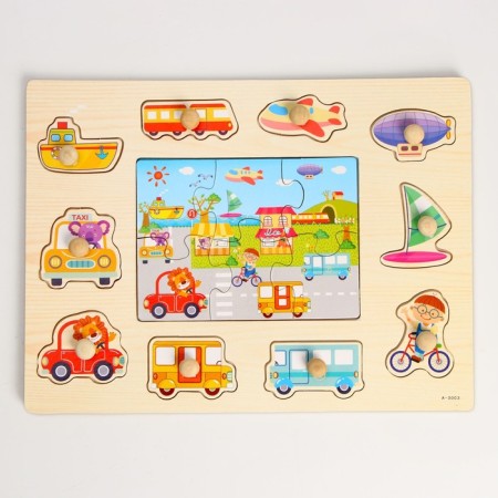 Puzzle with the liners "Road movement", 16 elements-1