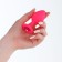 Anal traffic jam-hoods, with a crystal, without vibration, Soft silicone, 35 x 80 mm, pink