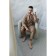 Tainted male bathrobe, size 46, cappuccino color