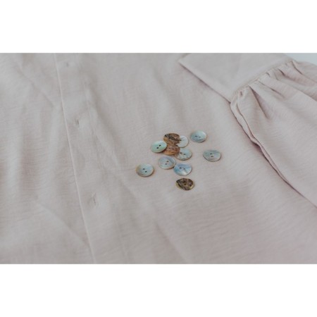Buttons, 2 punctures, d = 10 mm, bilateral, pearl color, price per 1 piece-4