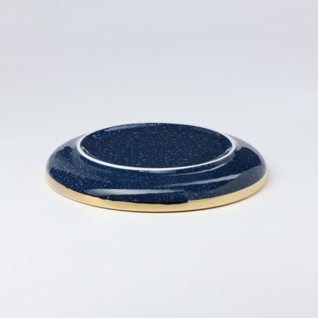 Ceramic dessert plate "Night Sky", D = 21 cm, blue color-3