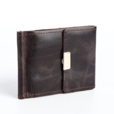 Building for bills on a button, for coins, for cards, brown color
