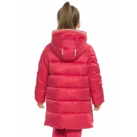 Coat for girls, height 116 cm, raspberry color-4