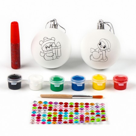 Christmas tree balls for coloring for the New Year "Snake. Magic stories ", D = 5.5 cm, New Year's set for creativity-2