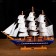 Souvenir ship large "Orpheus", sides blue, white sails, 11 × 80 × 71 cm