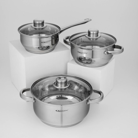 Gretta pan set, 3 subjects: pots 2.2 l, 4.2 l, bucket 1.6 l, capsule, induction