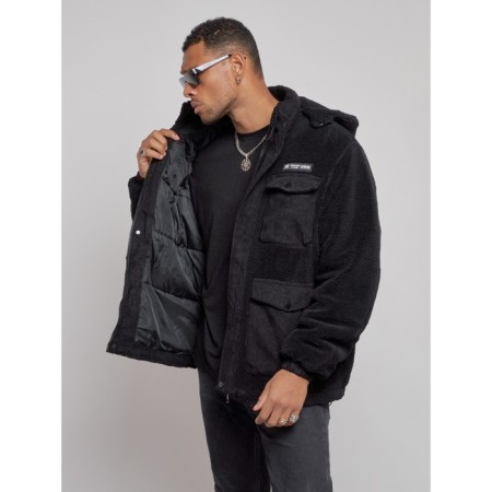 Plush jacket, size 54, black color-7