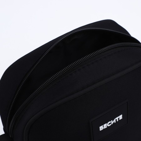 Bag Cross-Bodi with a zipper, black color-6