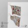 Hanging "rhombus" chain mail, summer flowers, color, 9 cm