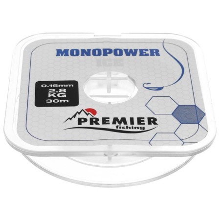 Premier Fishing Monopower Ice, diameter 0.16 mm, test 2.8 kg, 30 m, nylon, transparent