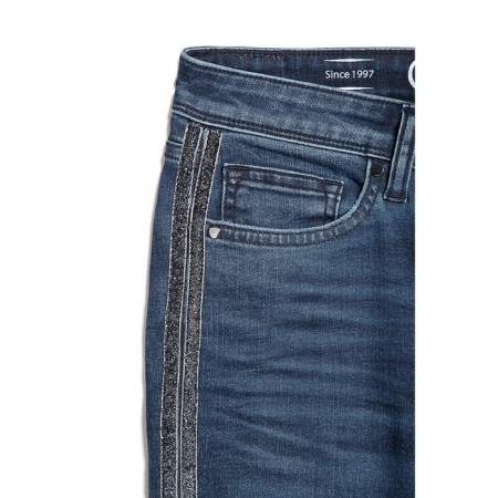 Women's jeans modeling with CONTE Elegant lamps, size XS, dark blue color-4