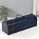 Casket Wood for a bottle "with rivets" bright blue 11x34x12.8 cm