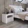 Bedside table "Amelie No. 2", 470 × 432 × 584 mm, color ash anchor light / white gloss