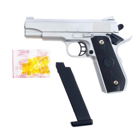 Pneumatic children's “Defense” pistol, metallic-1
