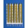 Set of candles for the cake "Blinking balls", 12 pcs, gold and white