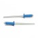 Rolls of the tundra krep, exhaust, aluminum-old, 3.2x8 mm, blue, 50 pcs
