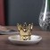 Souvenir ceramics stand for the ring "Crown" gold 6.5x11x11 cm