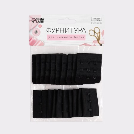 Flasp for a bra, 3 rows 3 hooks, 4.6 × 2.7 cm, 4.6 × 5 cm, 10 pcs, black color-3