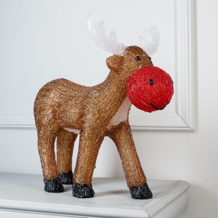 LED figure "Culticular deer" 45 × 40 × 25 cm, acrylic, 50 LED, 220 V, glow of white-1