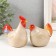 Souvenir ceramics "Rooster and chicken" set 2 pcs 5.3x8.2x7 5.3x10.5x10 cm
