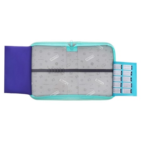 Penal 1 section 140 x 210 x 40 mm, folding pocket and cosmetic bag, fabric, calligrata topontent "Siba"-4