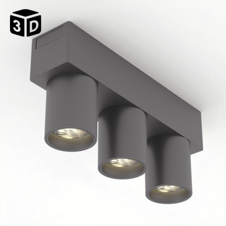 TRUKOL LOMK ULTRA "Three barrels" LED 6W 3000K-5700k CRI90 Black 12.2x2.6x5.5 cm-7