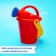 Set for playing in the sand (7 molds, scoop, rake, watering can 0.35 l), mix