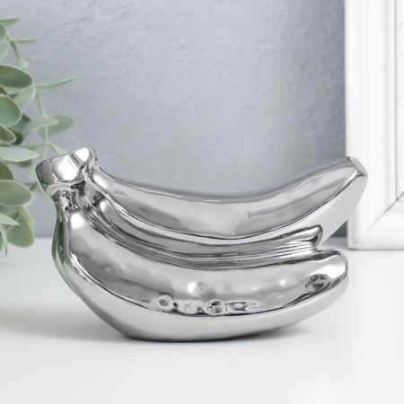 Souvenir Ceramics "Bueau of bananas" silver 9x17x7.5 cm-1