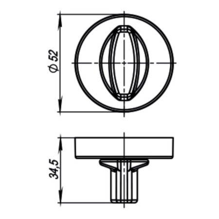 Switch handle Armadillo WC-Bolt BK6/URB AB-7, bronze color-1