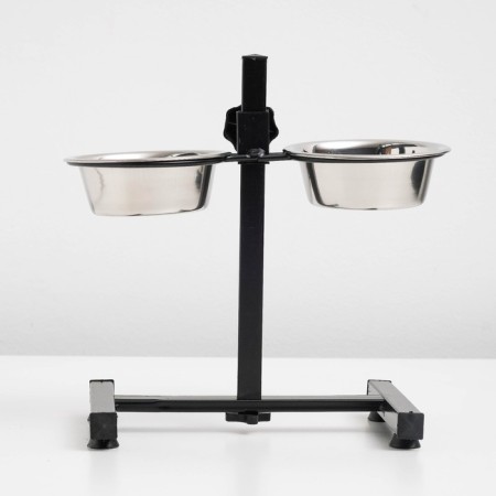 Adjustable stand 28 cm with 2 bowls of 400 ml-1