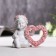 Figure Polystone "Angel with a Healthcare frame from roses" 6.2x7.6x4 cm