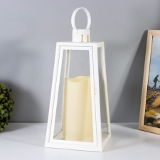 Night of the LED candle from batteries 3HAAA White 15.8x15.8x32.5 cm Risalux
