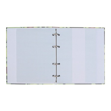 A notebook on the rings of A5 120 sheets in the Calligrata "Avocado" cage, cover 7BC, without cutting down under the rings, offset unit-5