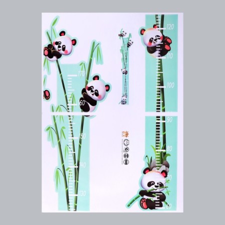 Sticker Plastic Interior Color Rostomer "Panda on Bamboo" 50x70 cm-1