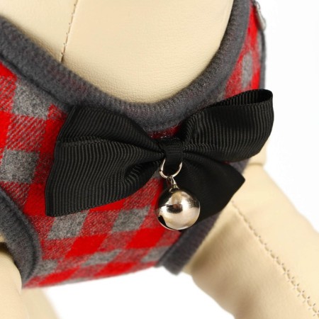 AMUNICE COMMUNICAL with soft harness, L, leash 120 x 1.5 cm, Osh 30-50 cm, OG 36-56 cm, red 473-3