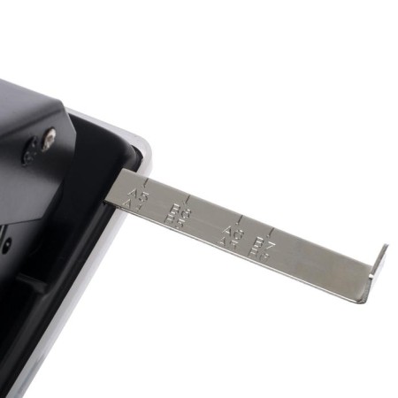 Metal hole punch 45 sheets, Attomex, with a ruler, black-2
