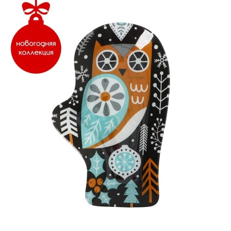 Glass Serving shares "Mitten. Winter Forest ", 22.5 × 14 cm